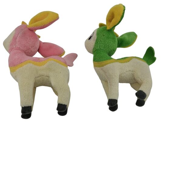 2 Pokemon Deerling Summer Green + Spring Pink Plush Stuffed Animals Deer Toy - Picture 3 of 5
